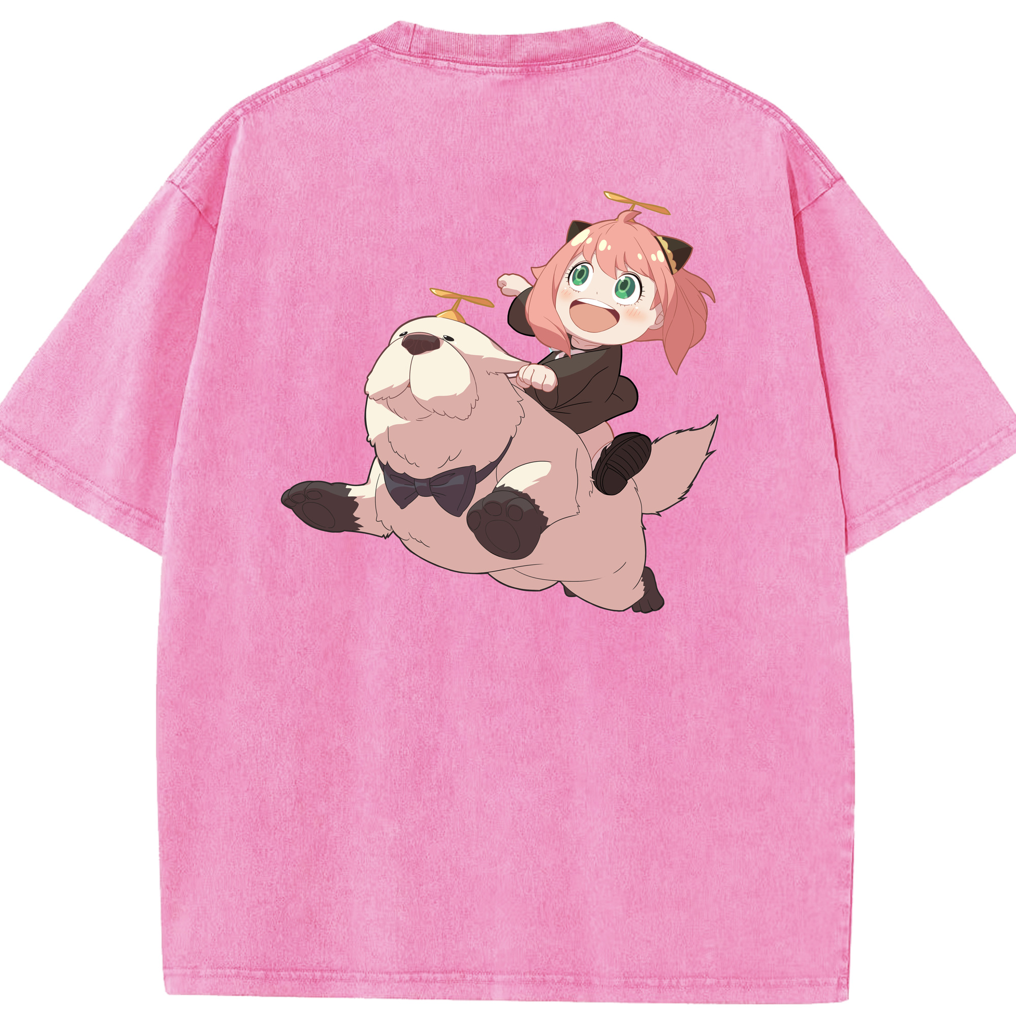 （画像用） SPY×FAMILY间谍家家酒 綿100% ヴィンテージ風 半袖Tシャツ（背面プリント）